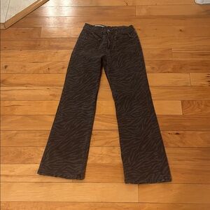 Girls Zara Black Denim zebra Jeans